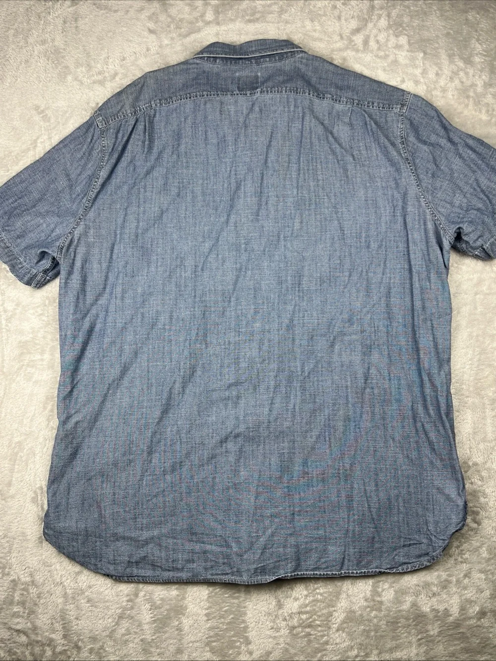 J.Crew Shirt Men’s XL Blue Chambray 100% Cotton Button Up Denim Y2K Retro Work